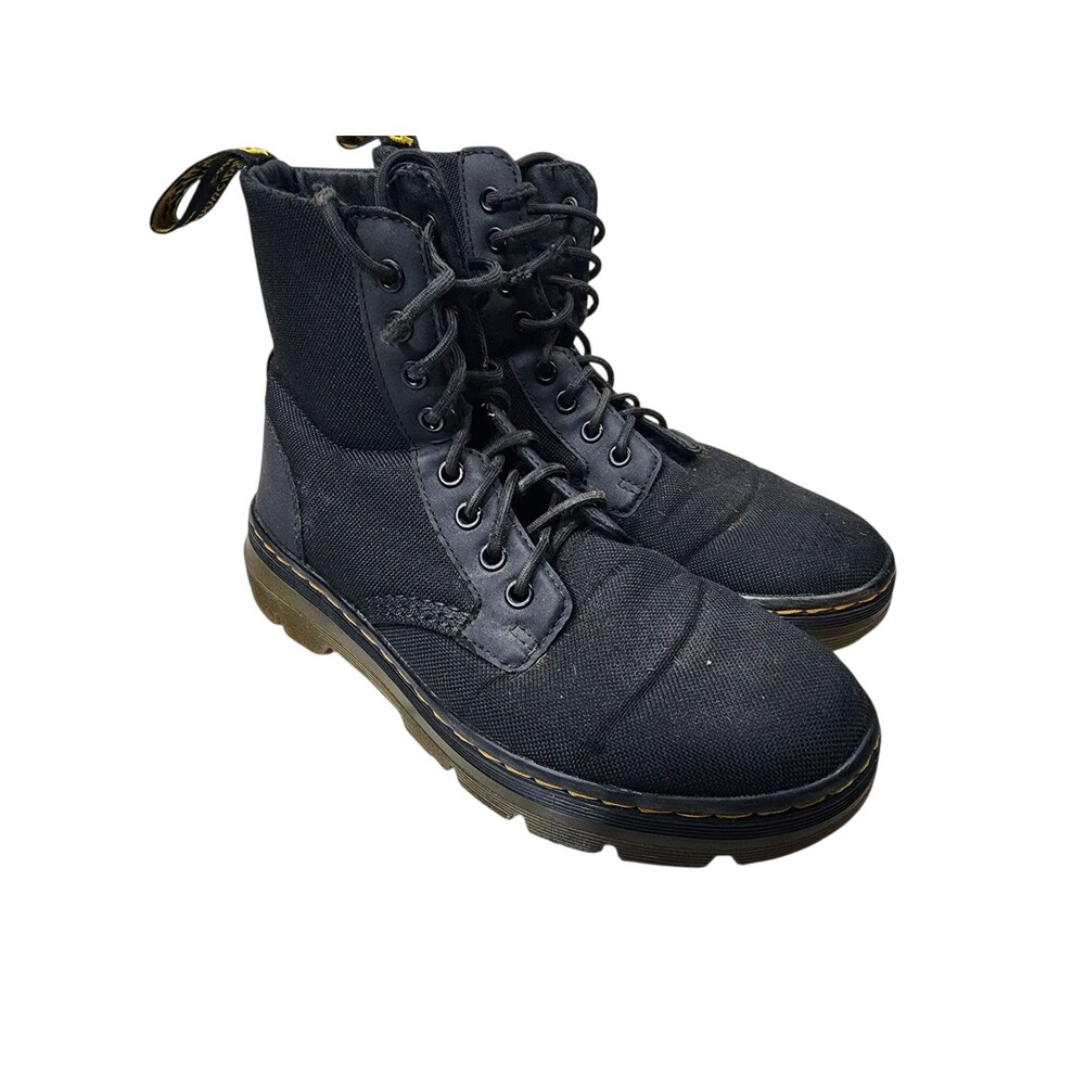 Dr. Martens Combs Boots Mens Sz 7 Womens 8 Black Combat Lace-Up